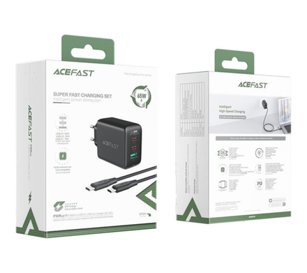 A13 PD65W(USB-C+USB-C+USB-A) 3-port charger set (EU)