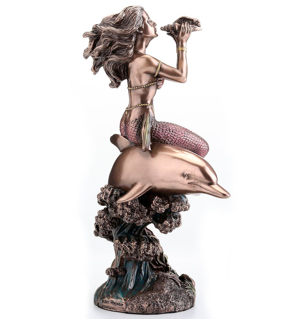 Veronese WS-1336 Статуэтка «Русалка на дельфине»