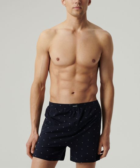 Трусы (2 шт) мужские семейные Atlantic 2MBX-072, хлопок, серый меланж + темно-синий