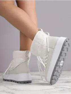 Зимние угги натуральный мех на платформе