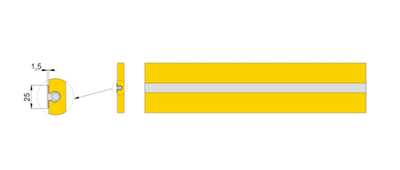 Выпрямитель фасада AQ LINER 01 врезной декоративный 2400-2800 мм белый