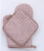 Прихватка в наборе варежкой «Тоскана», цвет пудровый