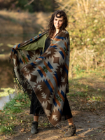 Шарф теплый с орнаментом Навахо