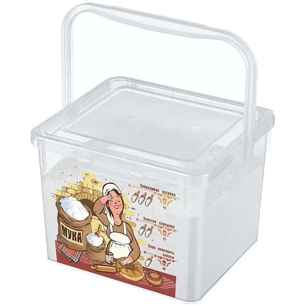 Контейнер для муки с декором 5,3л