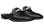 HERMES Oz Closed Toe Slippers Women"s Black