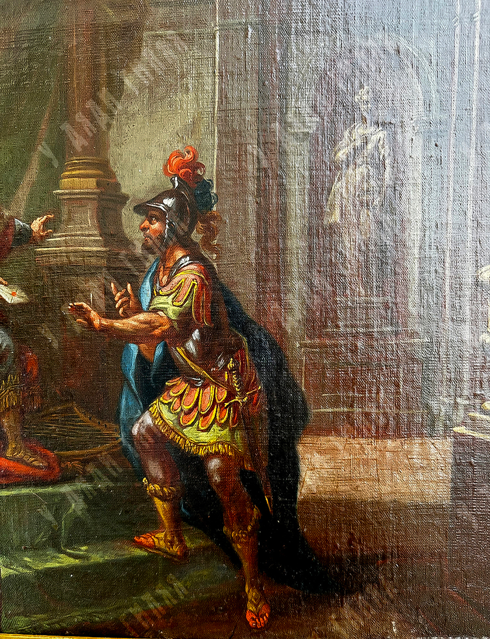 Школа старых мастеров. Царь Давид вручает письмо Урию. Испанская школа, XVIII в. Холст, масло.