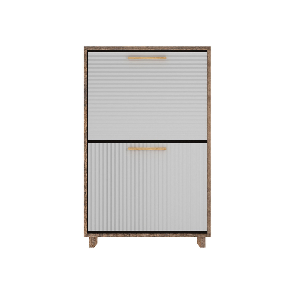 Ньёрд Обувница 600.2 Дуб Самдал/Белый софт матовый