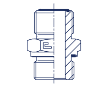 Штуцер FE ORFS 1" BSP 1/4" CAST