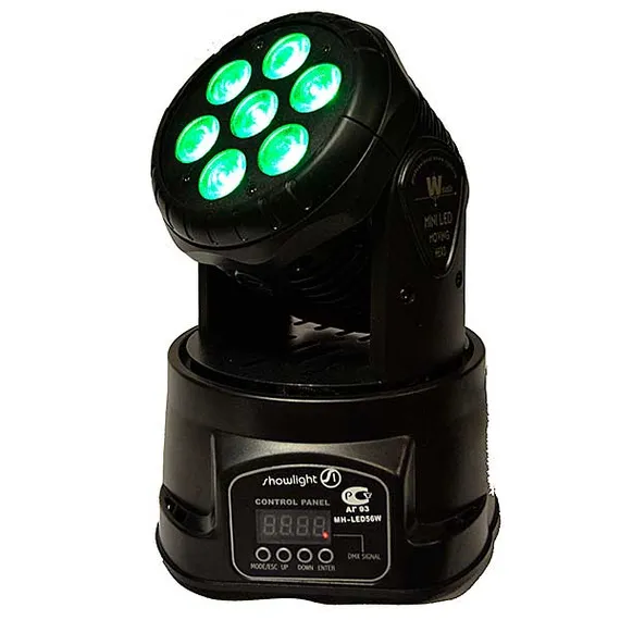 SHOWLIGHT MH-LED 56W - Вращающая голова LED 7*10W RGBW мультичип, Авто, Звук, DMX512 13 каналов, Вес