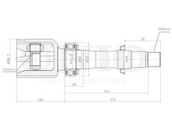 ШРУС внутренний правый UNIO CVJ-30056
