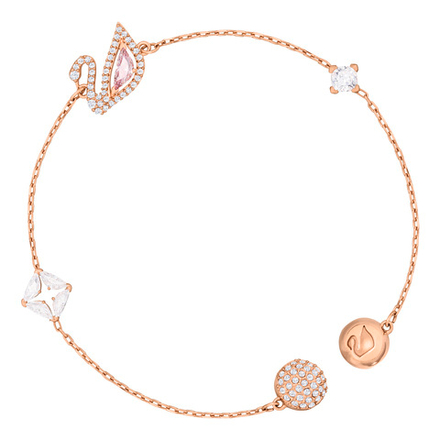 DAZZLING SWAN:BRACELET CZMO/ROS L 5485877