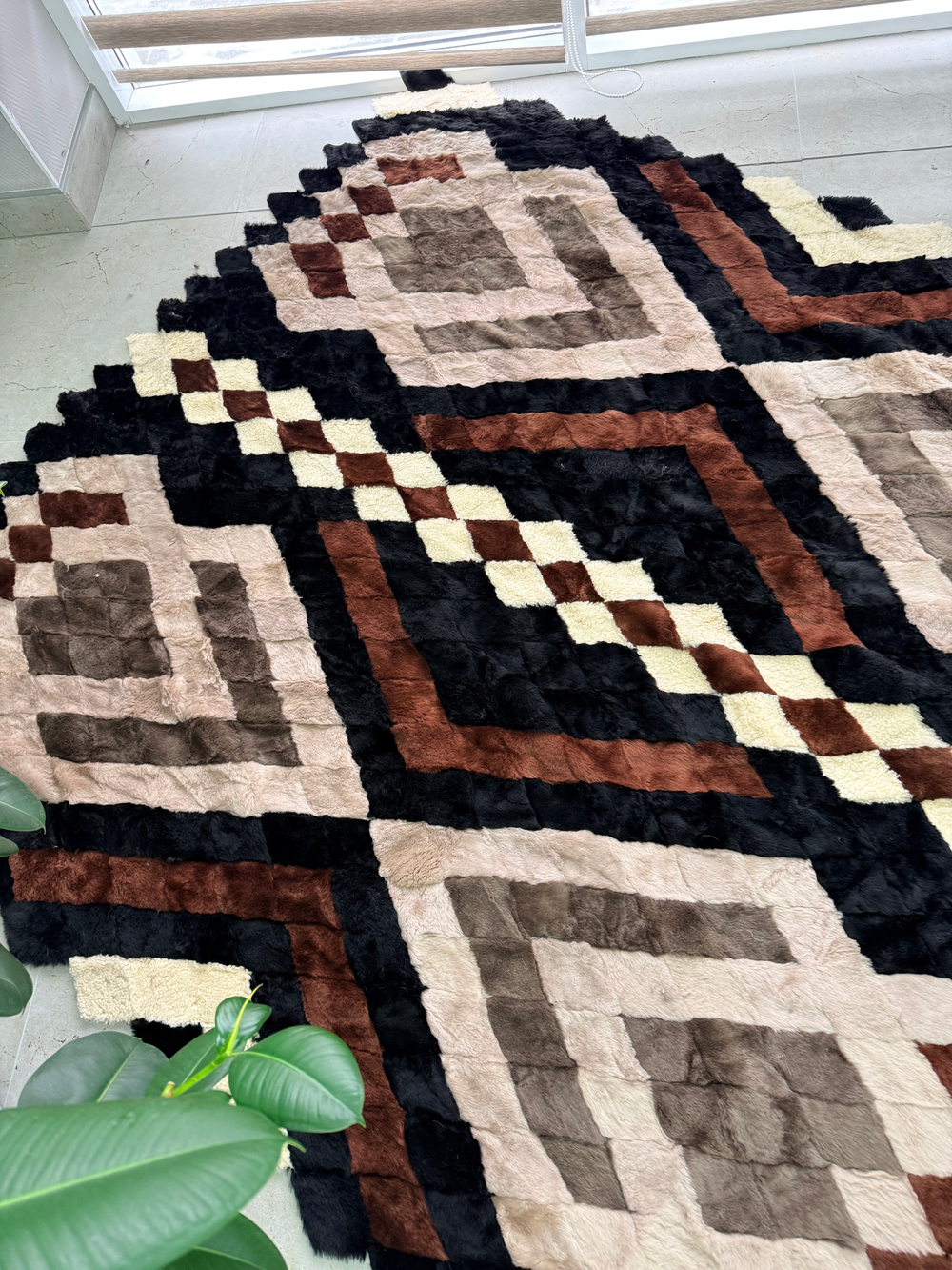 Покрывало меховое ковер из шкуры овчины