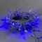 Светодиодная гирлянда с колпачком 100 синих LED ламп 10 м., мерцание, 220-230 В., прозрачный провод ПВХ, IP65, LTC (PST100BLWCAP-10-2B)