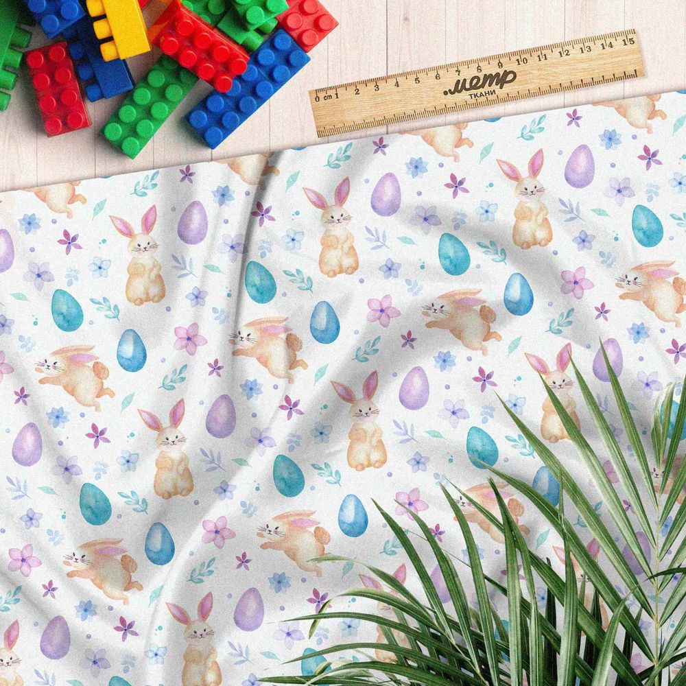Ткань оксфорд 600 пасхальные зайцы