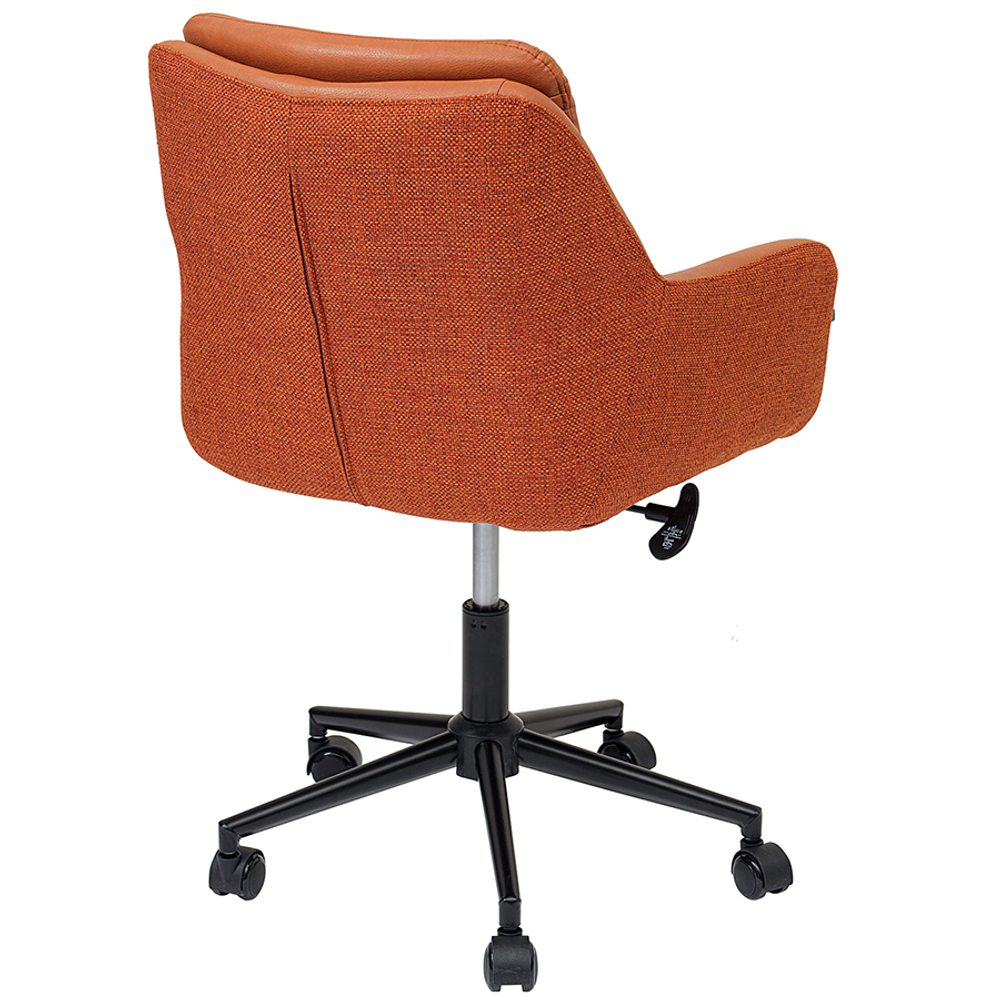 Стул на колесиках Bergenson Bjorn Allar, экокожа, рогожка, коричневый