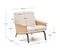 Кресло Amsen, бежевое с подлокотниками из шпона дуба