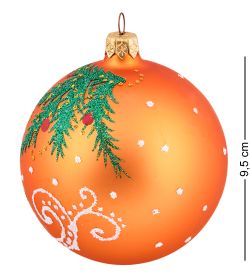Элита НФШ-1506/2 Ел.украшение Шар «Козочка танцующая» оранж 95 мм