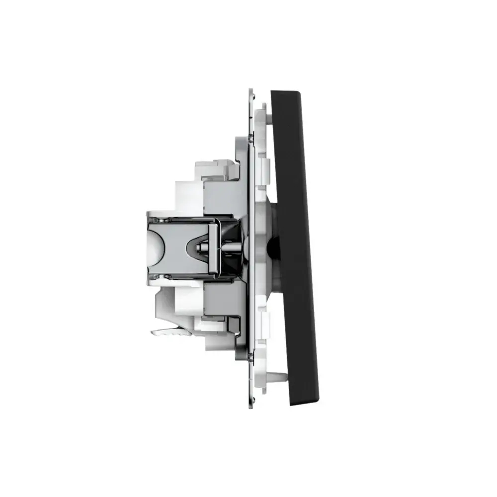 ARTGALLERY 1-клавишный ВЫКЛЮЧАТЕЛЬ, 10АХ, механизм, быстрозажим. клем., КАРБОН