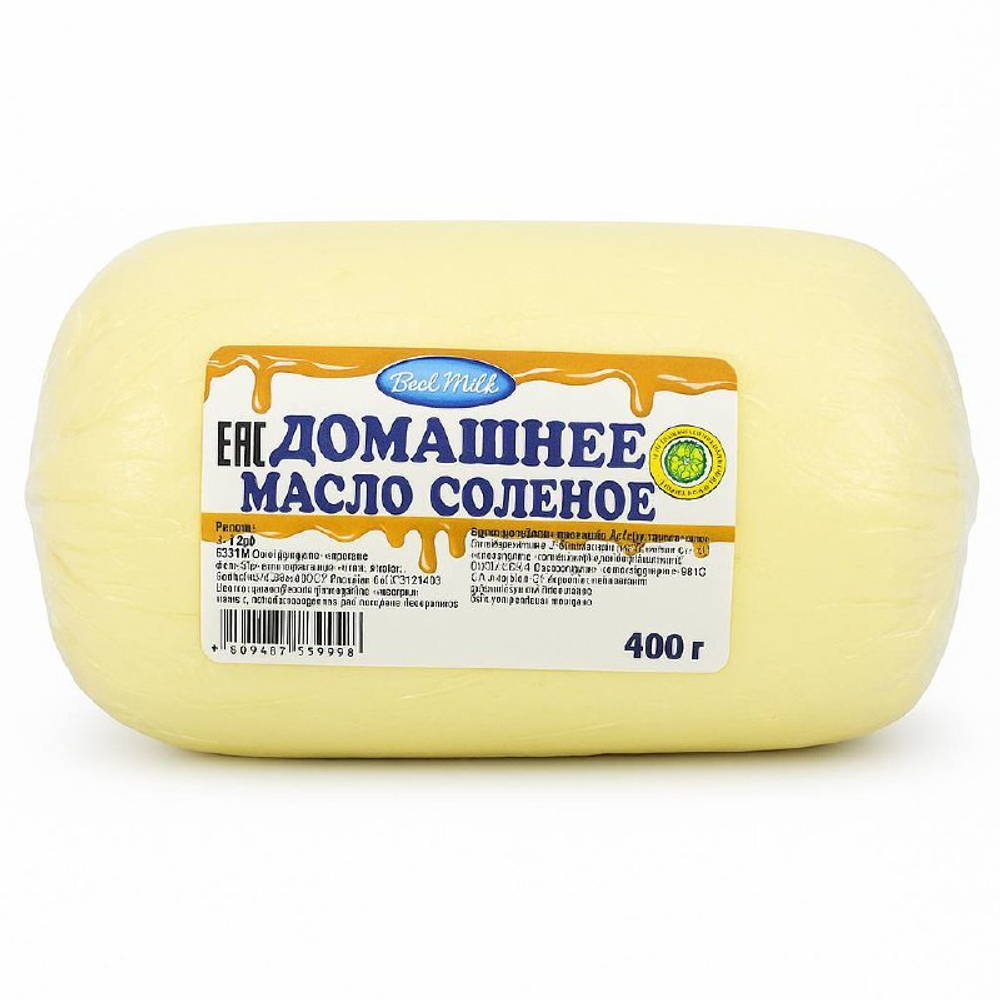 Масло домашнее 82% соленое вес