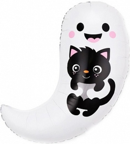 К Фигура Привидение с котенком 30''/76 см.