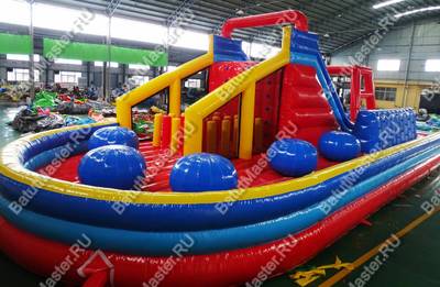 Надувная полоса препятствий "Универсальная", 19,5*7,5*5 м