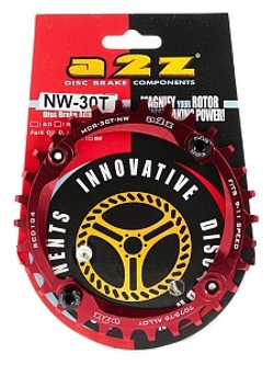 Звезда Narrow-wide A2Z 7075-T6 32T anodized RED w/bolts&nuts