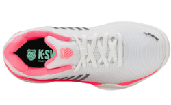 Женские теннисные кроссовки K-Swiss Hypercourt Express 2 - white/neon pastel pink/black