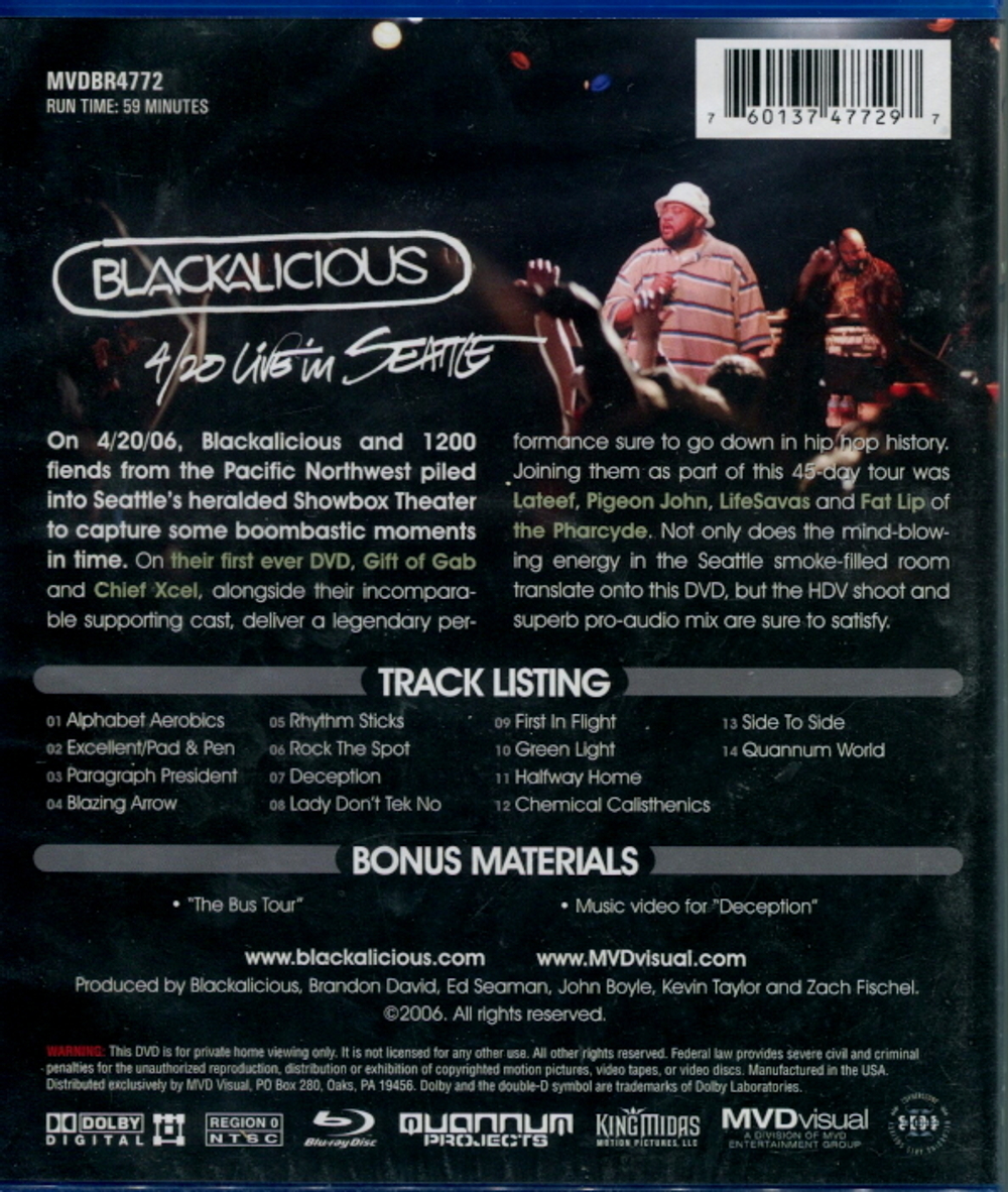 Blackalicious / 4/20 Live In Seattle (Blu-ray)