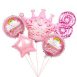 Шар (40"/102 см) Цифра, 8, Сердечки, Розовый, в упаковке 1 шт.