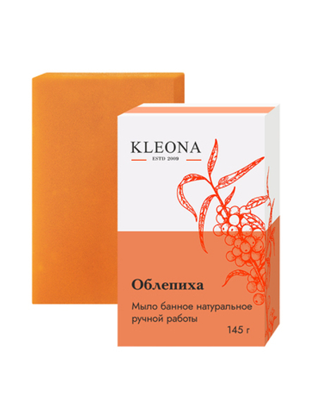 Мыло Kleona банное Облепиха ухаживающее, оздоравливающее 145 г