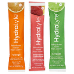 Hydralyte, шипучий электролитный порошок, ассорти вкусов, апельсин, клубничный лимонад и лаймад, 30 отдельных пакетиков, 200 г (6,9 унции)
