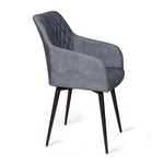 Стул Robert поворотный 360 градусов, замша apache темно серый