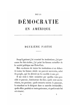 De la démocratie en Amérique. Tome 2 | Alexis de Tocqueville