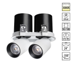 358341 SPOT NT19 470 белый/черный Встраиваемый светильник IP20 LED 3000К 24W 220V LANZA