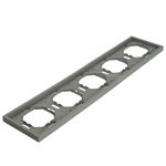 Рамка STEKKER, PFR00-5005-10 5-местная, серия Эмили, платиново-серый, soft touch 49966