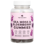 True Sea Moss, Жевательные мармеладки с морским мохом и бузиной, 60 шт.