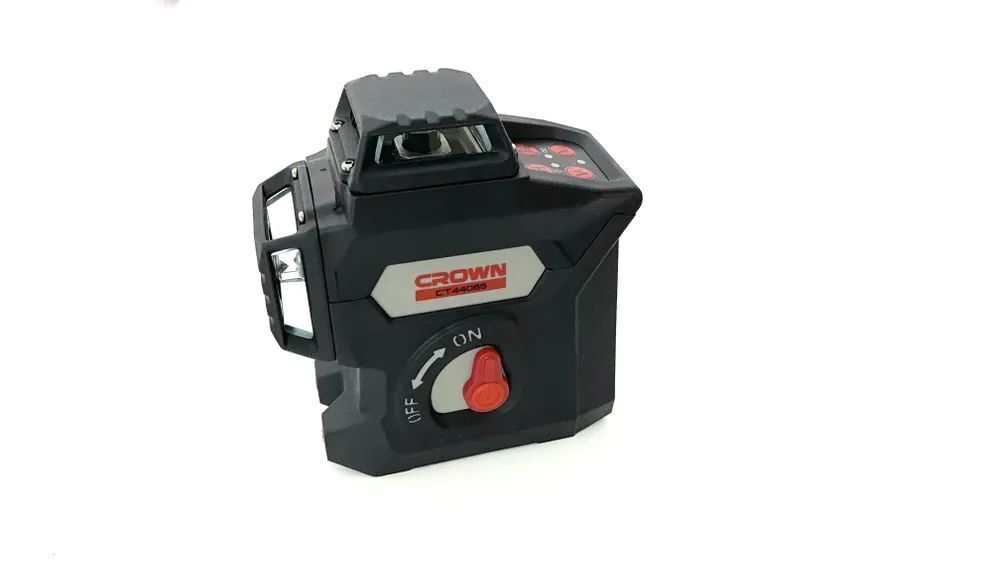 Лазерный уровень/нивелир CROWN CT44065 BMC, 3 красных луча, 15м, аккумулятор