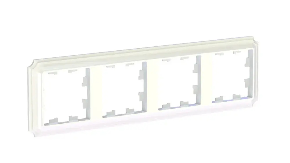 ATLASDESIGN ANTIQUE 4-постовая РАМКА, универсальная, ЖЕМЧУГ