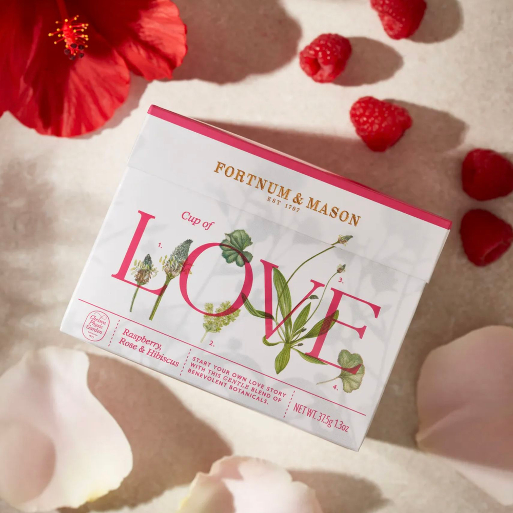 Fortnum and Mason Чайный настой Любовь с малиной, розой и гибискусом, 3 пачки x 37,5 г