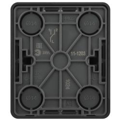 Переключатель ЭРА Эксперт 11-1203-05 10АХ-250В IP20 ОУ антрацит | Эра Эксперт