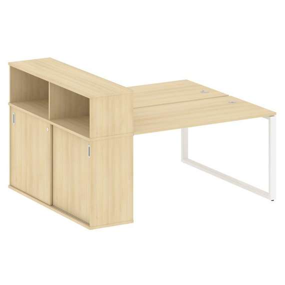 Метал Систем Рабочая станция с шкафом-купе на О-образном м/к БО.РС-СШК-2.3 Т