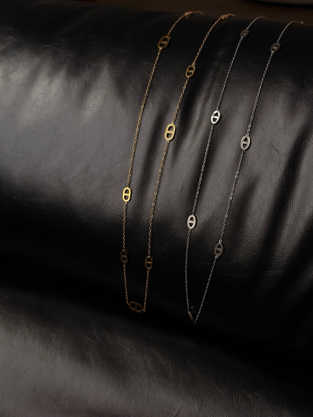 Бодичейн без камней в цвете серебро