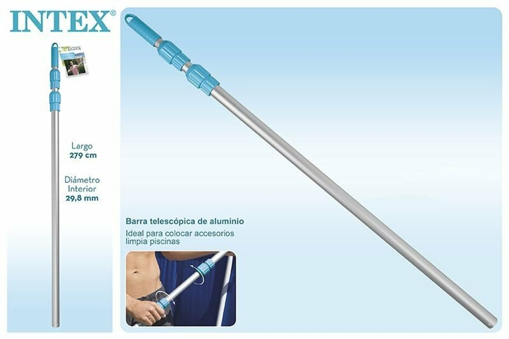 Рукоятка телескопическая алюминиевая /279 см/ /29,8 мм/ Intex 29055