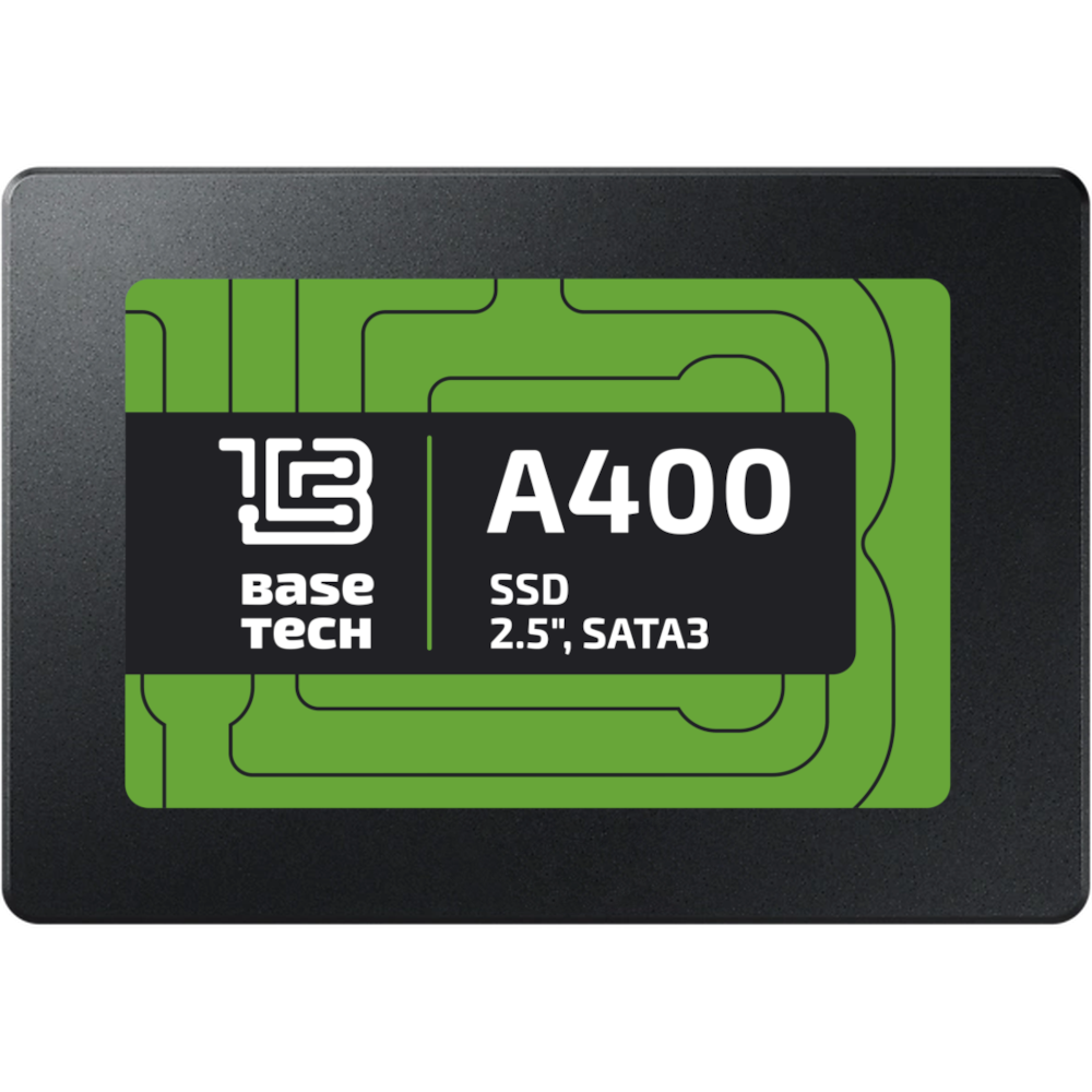 SSD BaseTech A400 2Тб, 2.5", SATA3, Bulk, TLC, Чтение:550мб/с, Запись:500мб/с (SSDBTA4002TBN)