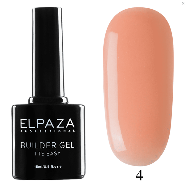 Гель для укрепления двухфазный  Elpaza Builder Gel it’s easy № 04