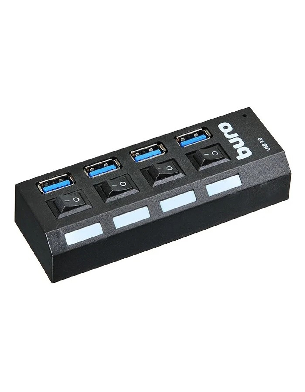 USB-хаб (концентратор) Buro BU-HUB4-U3.0-L Разветвитель USB 3.0 4порт. черный (389737)