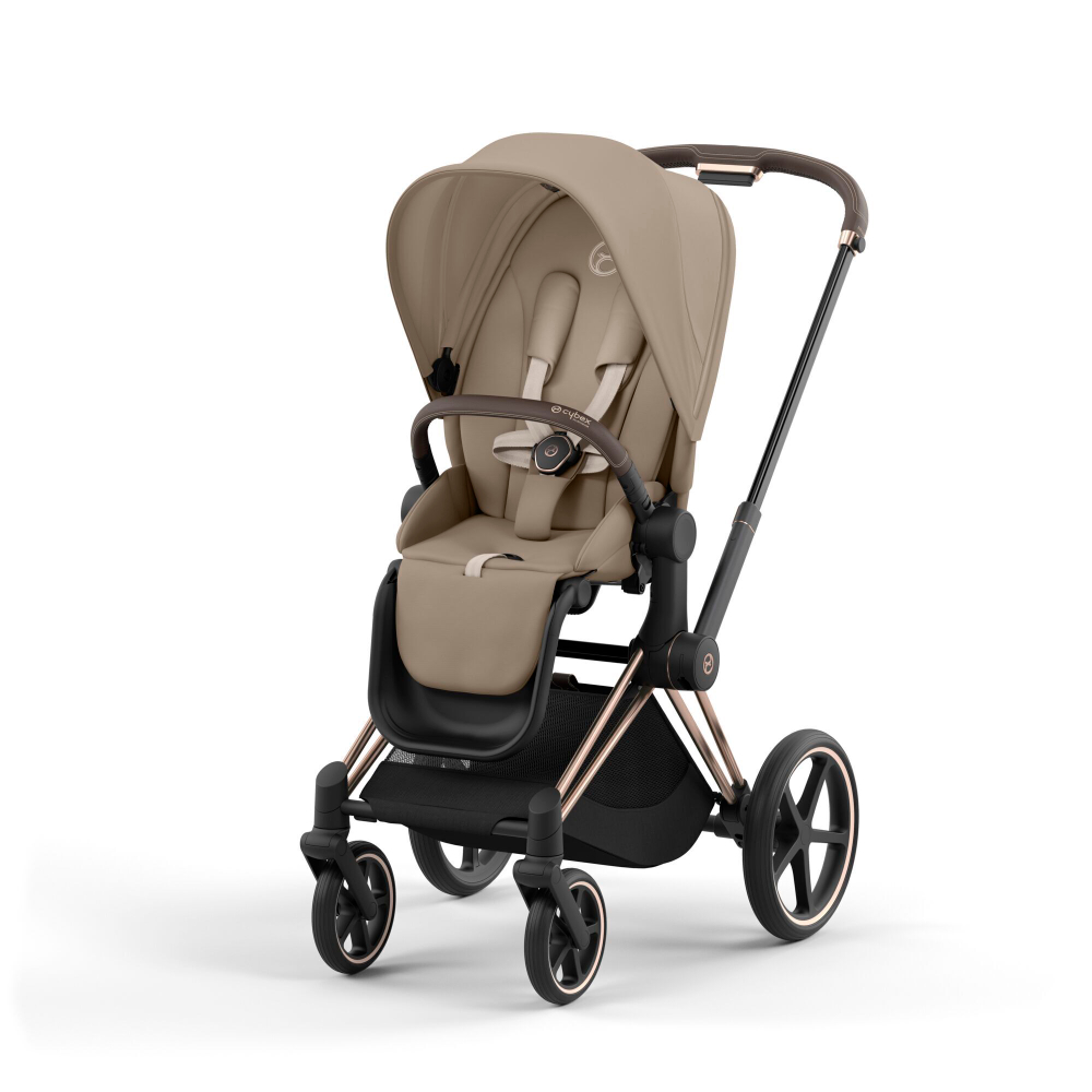 Коляска Cybex Priam IV 3 в 1 цвет Cozy Beige на шасси Rosegold