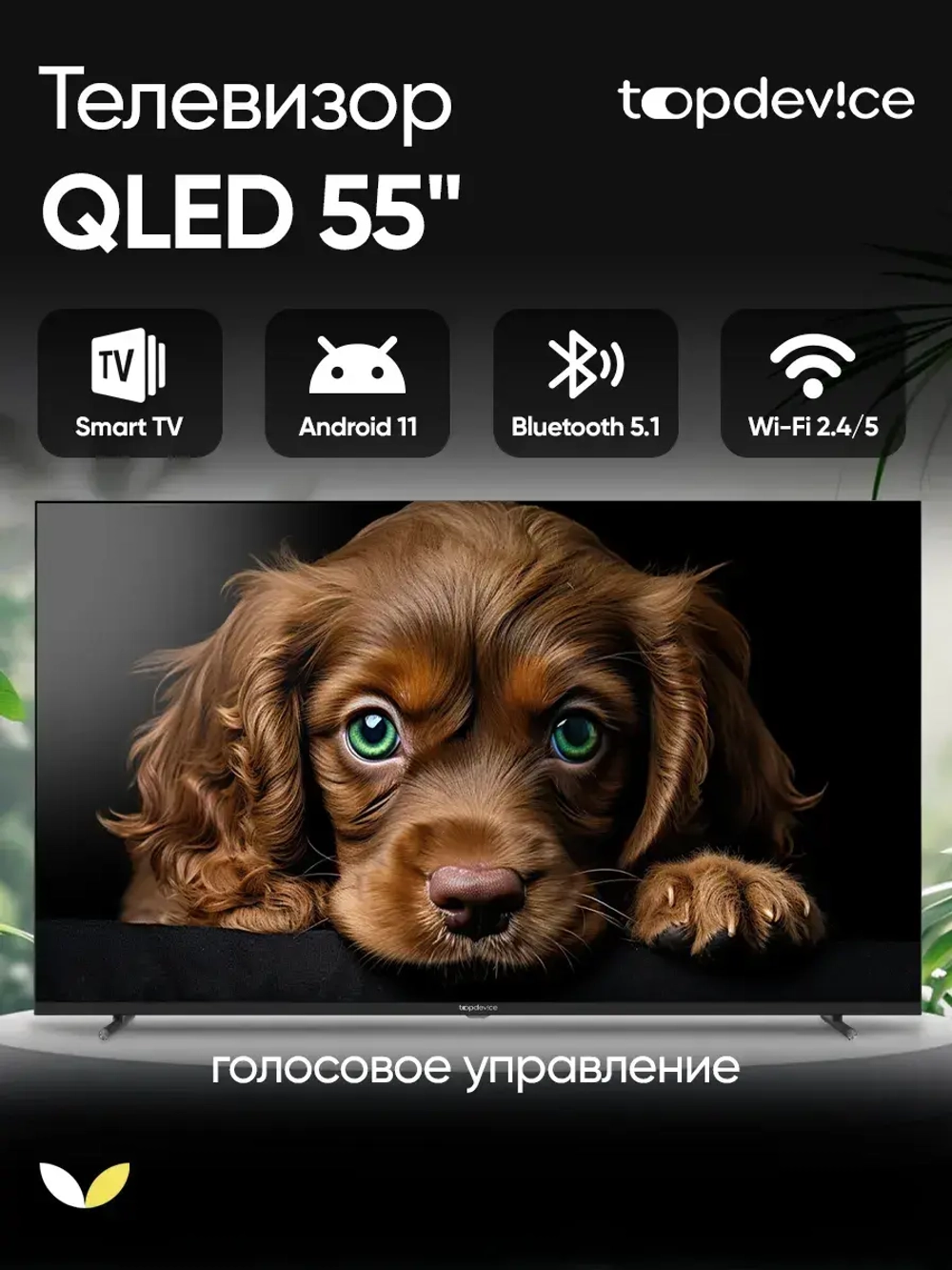 Телевизор TV 55" QLED, 4K UltraHD, Smart TV WildRed