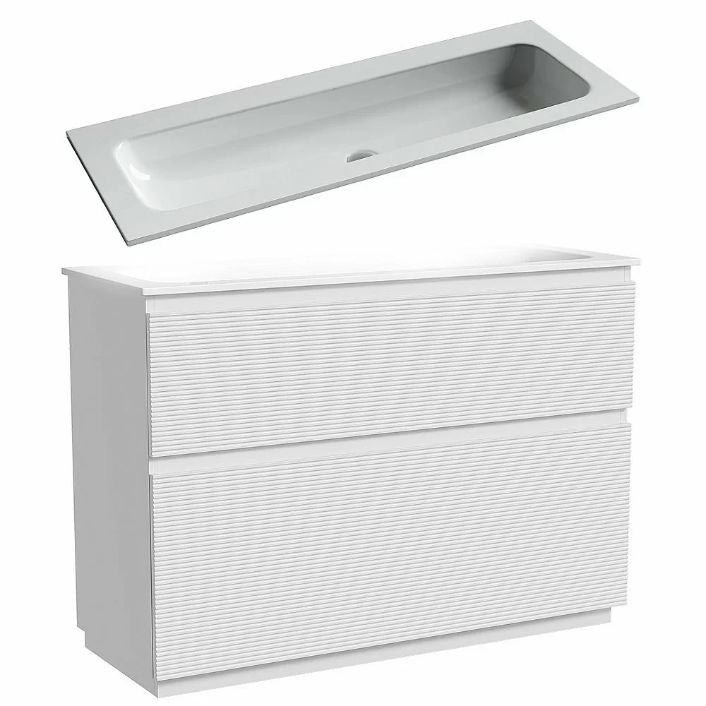 Тумба с раковиной Sancos FOLK Floor FL120FW/CN7016wx 120 Bianco