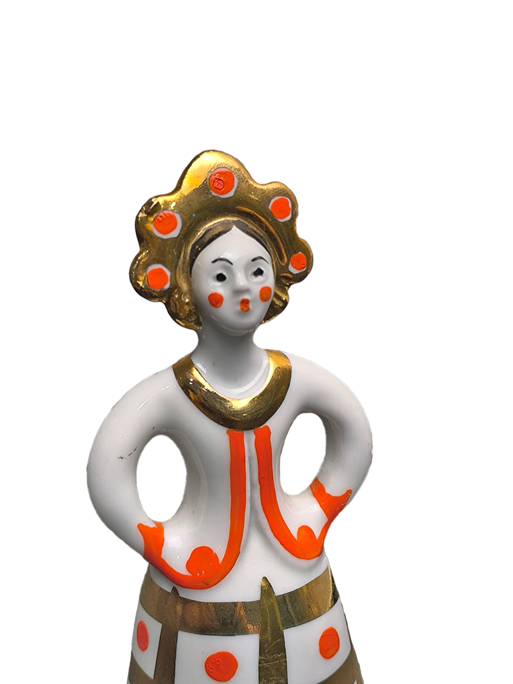 Фарфоровая статуэтка "Матрешка-невеста" Дулево